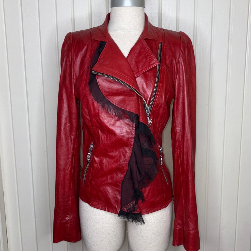 Royal Underground red leather jacket sz. Small